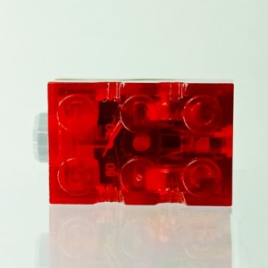 Custom &#039;LED Light&#039; Brick (Red)